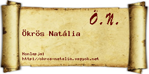 Ökrös Natália névjegykártya